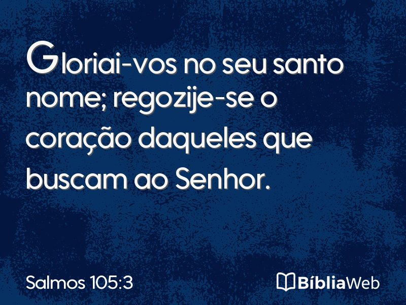 Salmos 105:3 em imagem para compartilhar