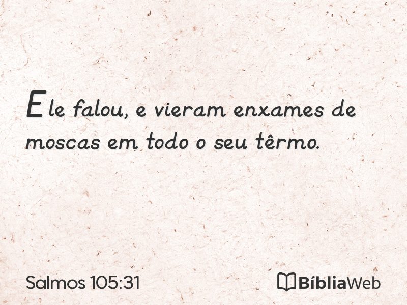 Salmos 105:31 em imagem para compartilhar