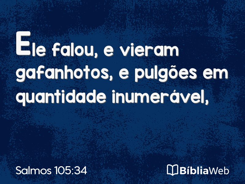 Salmos 105:34 em imagem para compartilhar