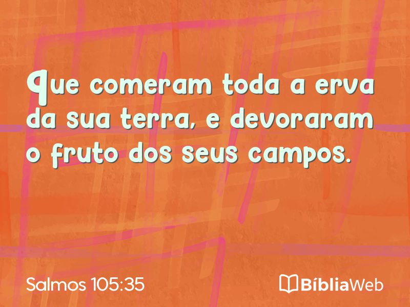 Salmos 105:35 em imagem para compartilhar