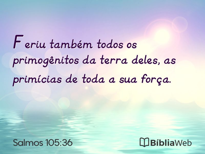 Salmos 105:36 em imagem para compartilhar