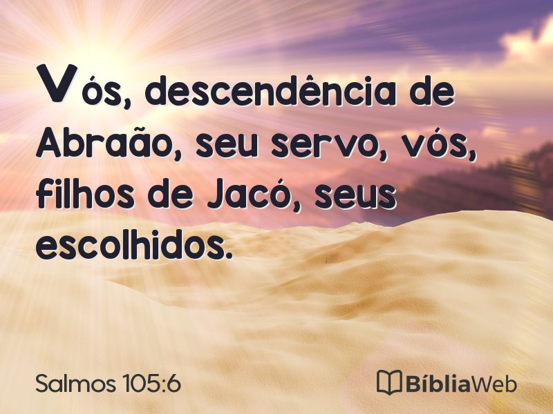 Salmos 105:6 em imagem para compartilhar