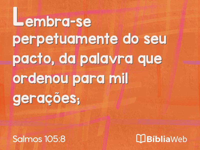 Salmos 105:8 em imagem para compartilhar