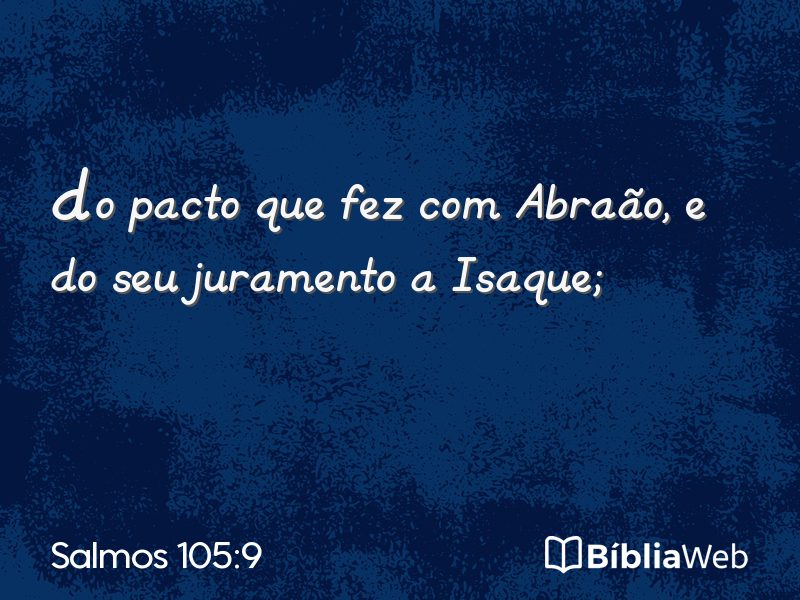 Salmos 105:9 em imagem para compartilhar