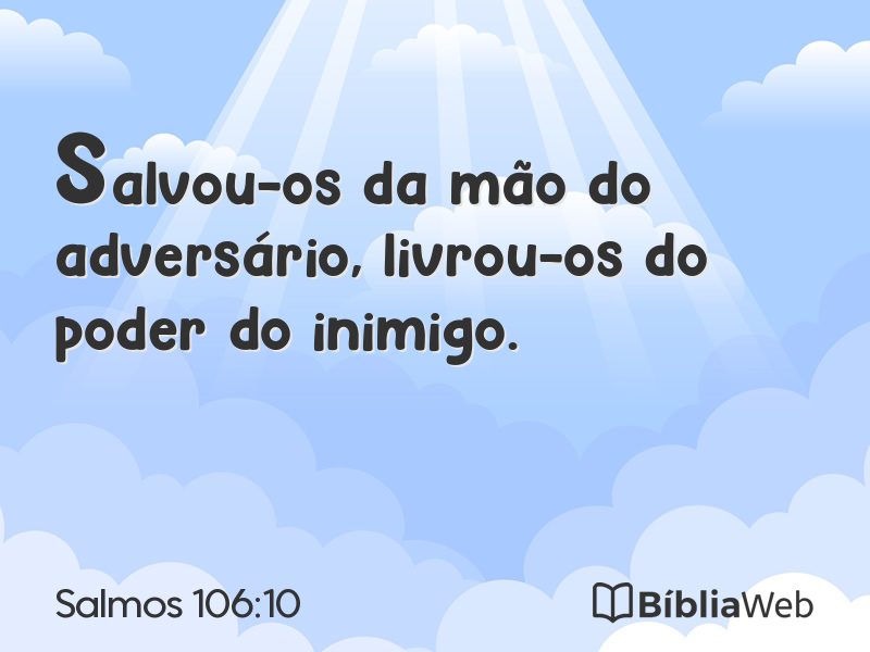 Salmos 106:10 em imagem para compartilhar