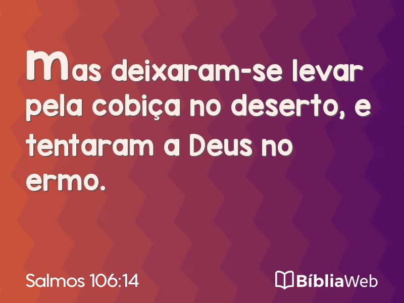Salmos 106:14 em imagem para compartilhar