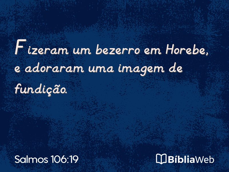 Salmos 106:19 em imagem para compartilhar