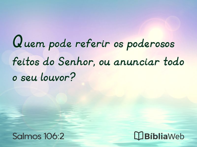 Salmos 106:2 em imagem para compartilhar