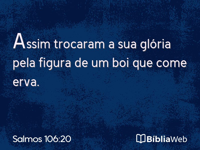 Salmos 106:20 em imagem para compartilhar