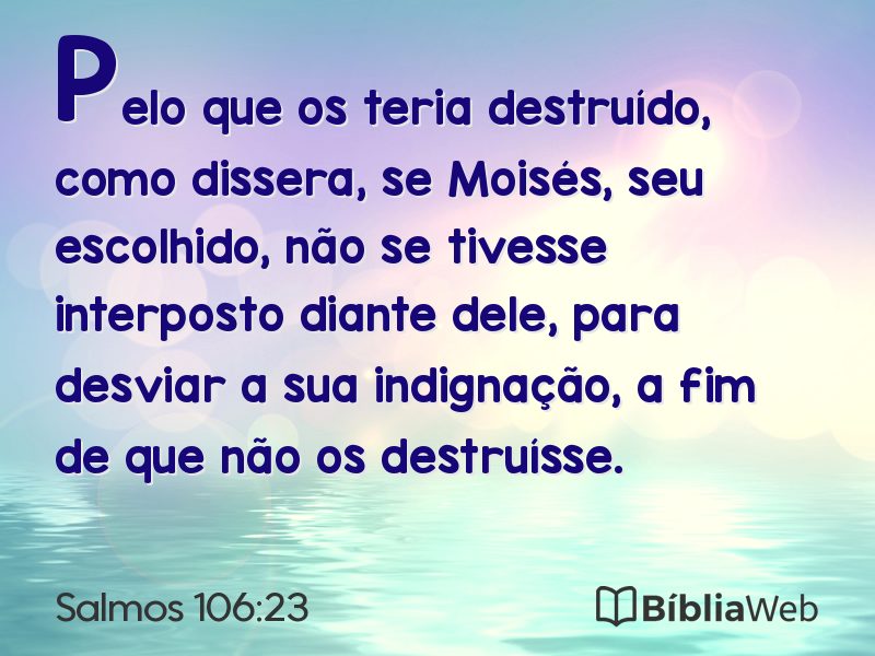 Salmos 106:23 em imagem para compartilhar