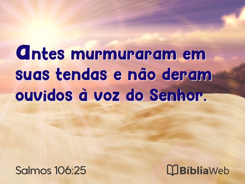 Salmos 106:25 em imagem para compartilhar