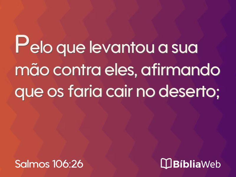 Salmos 106:26 em imagem para compartilhar