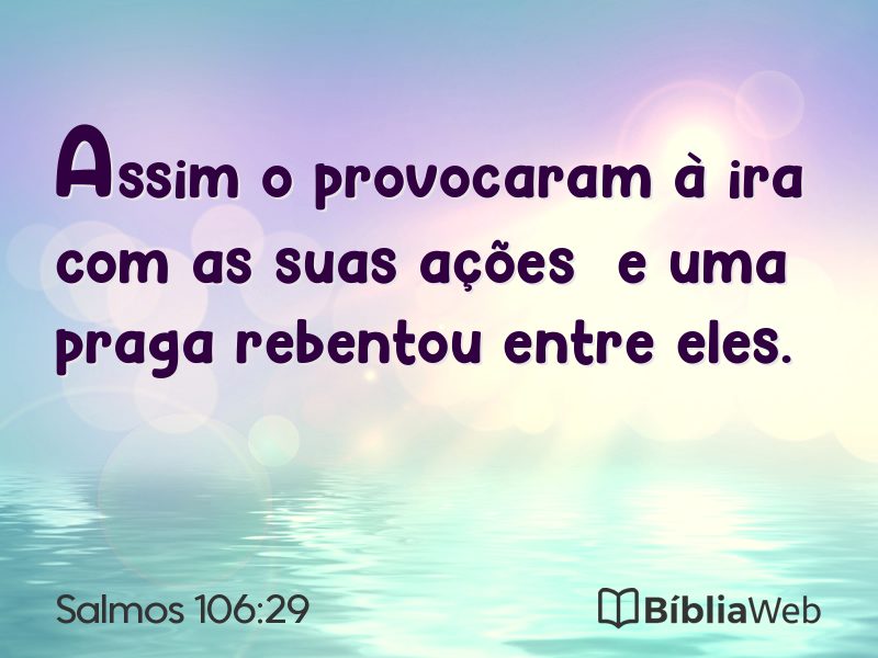Salmos 106:29 em imagem para compartilhar