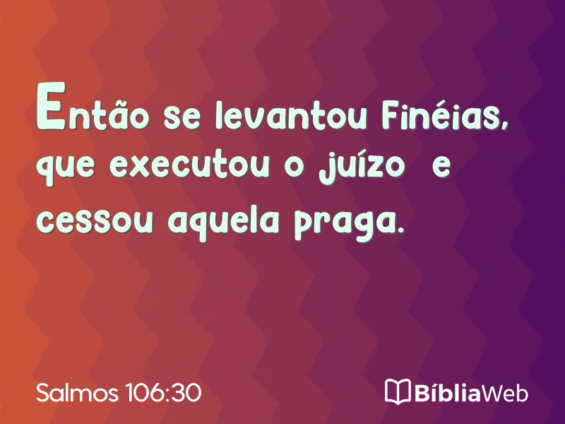 Salmos 106:30 em imagem para compartilhar