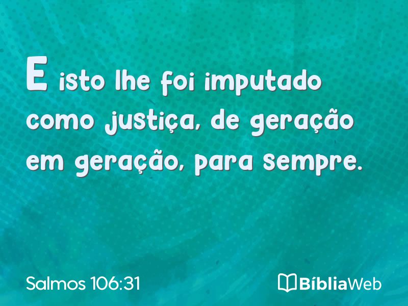 Salmos 106:31 em imagem para compartilhar