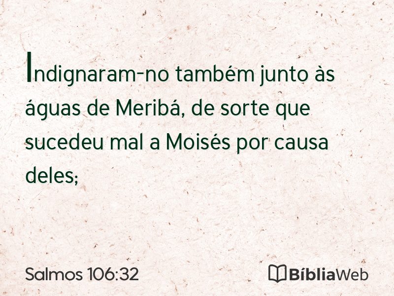 Salmos 106:32 em imagem para compartilhar
