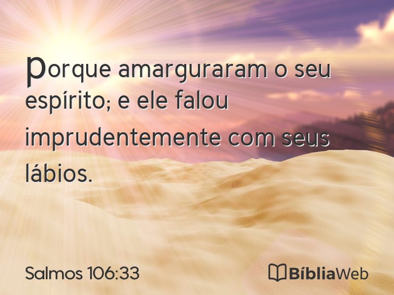 Salmos 106:33 em imagem para compartilhar