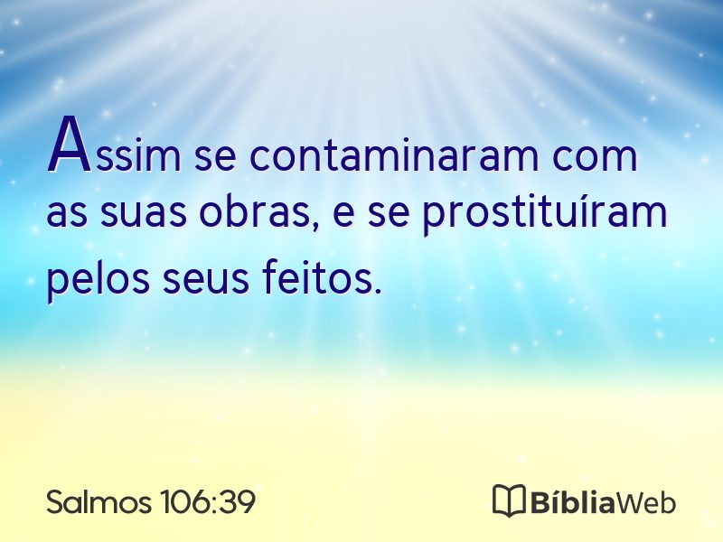 Salmos 106:39 em imagem para compartilhar