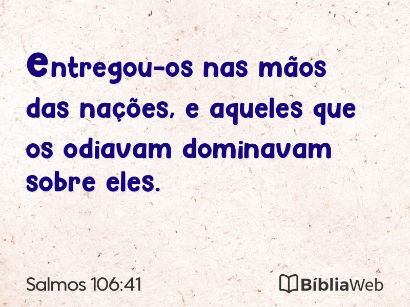 Salmos 106:41 em imagem para compartilhar