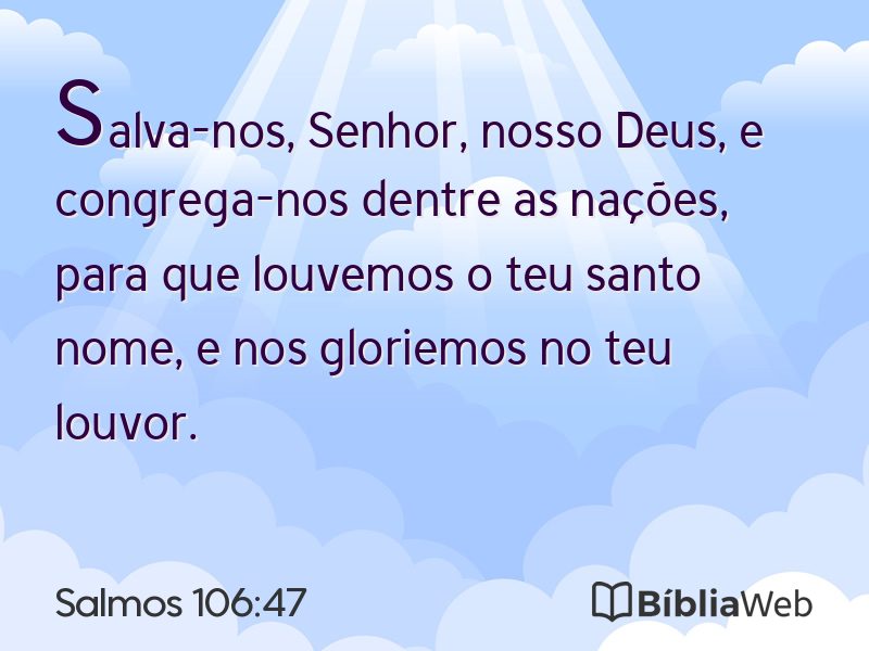 Salmos 106:47 em imagem para compartilhar
