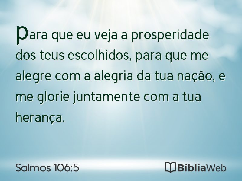 Salmos 106:5 em imagem para compartilhar