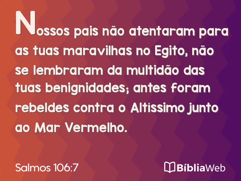 Salmos 106:7 em imagem para compartilhar