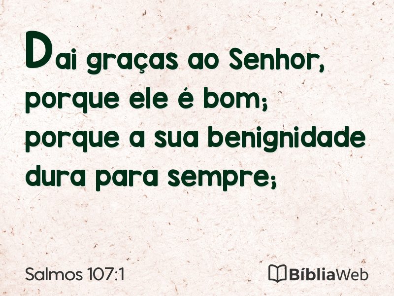 Salmos 107:1 em imagem para compartilhar