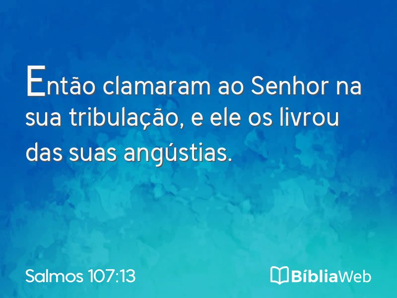Salmos 107:13 em imagem para compartilhar