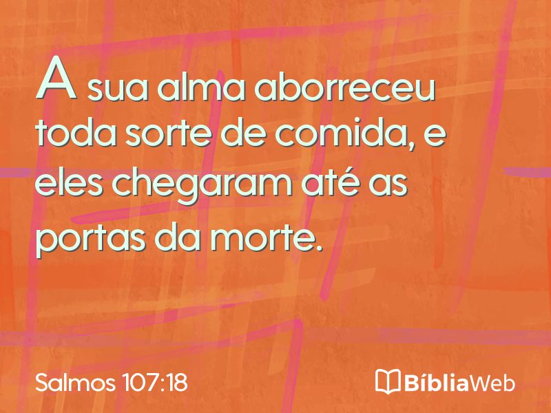 Salmos 107:18 em imagem para compartilhar