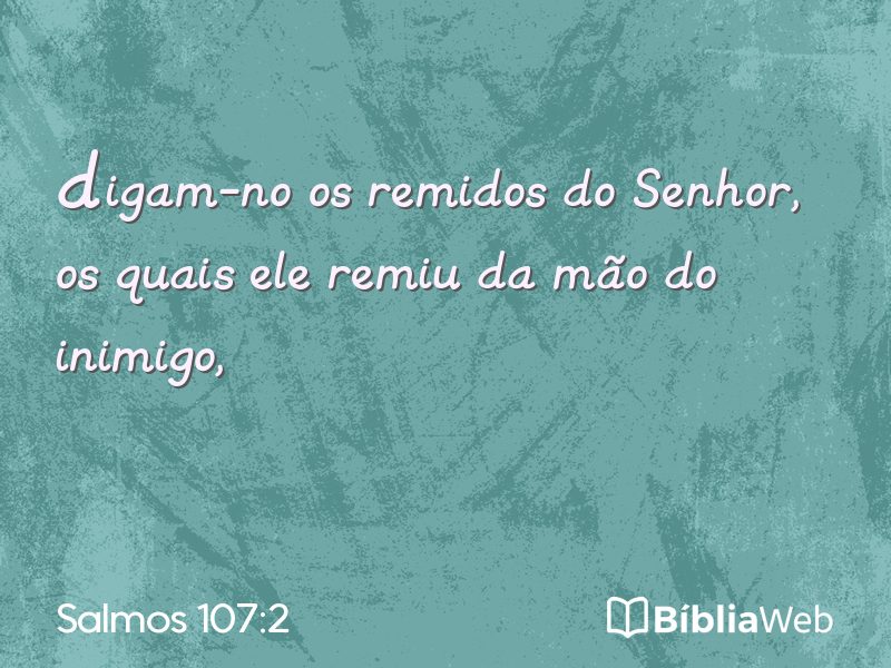 Salmos 107:2 em imagem para compartilhar