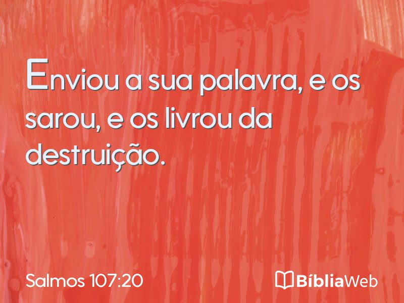 Salmos 107:20 em imagem para compartilhar