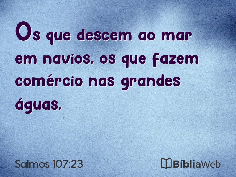 Salmos 107:23 em imagem para compartilhar