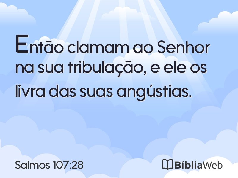 Salmos 107:28 em imagem para compartilhar