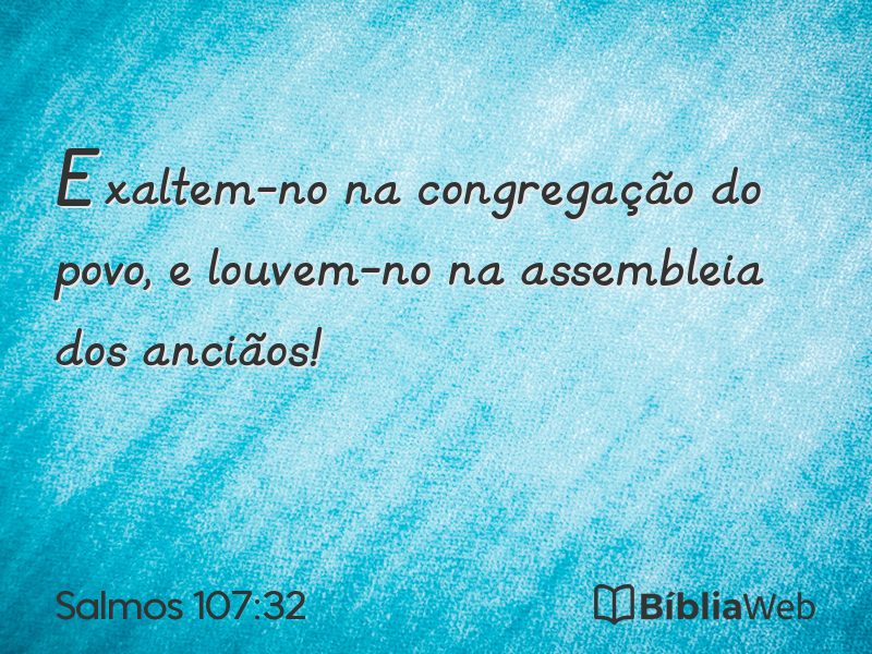 Salmos 107:32 em imagem para compartilhar