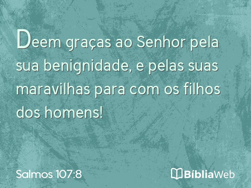 Salmos 107:8 em imagem para compartilhar