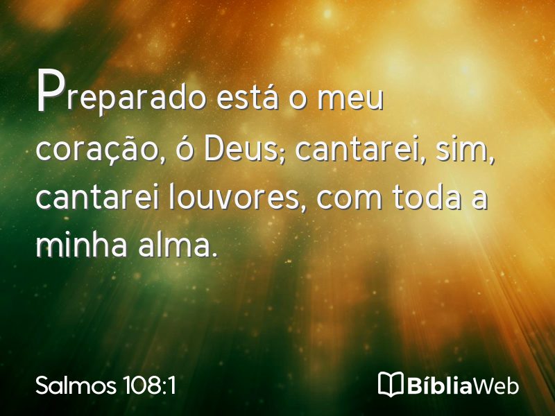 Salmos 108:1 em imagem para compartilhar