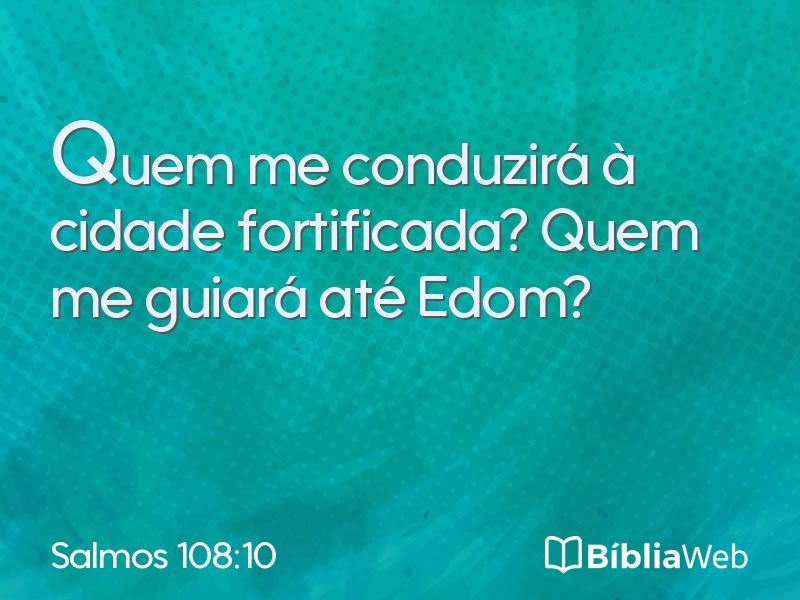 Salmos 108:10 em imagem para compartilhar