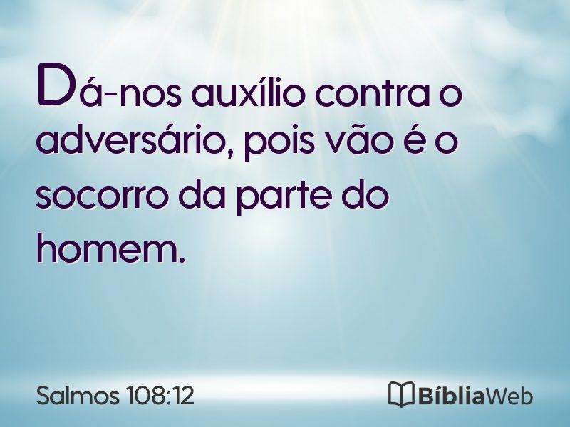 Salmos 108:12 em imagem para compartilhar
