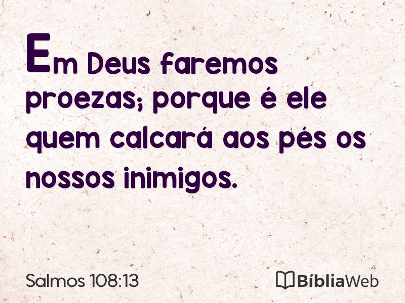 Salmos 108:13 em imagem para compartilhar