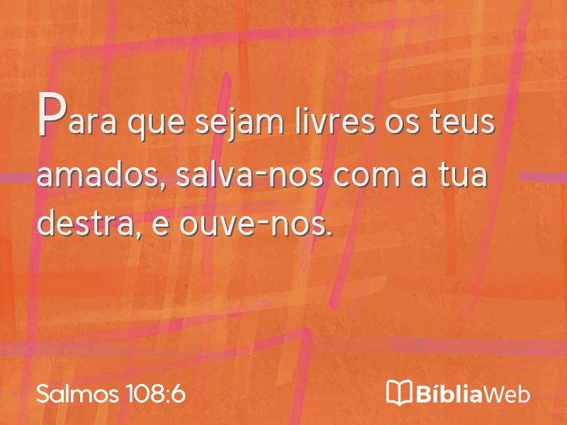 Salmos 108:6 em imagem para compartilhar