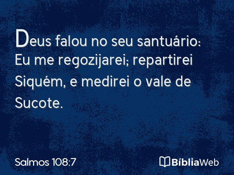 Salmos 108:7 em imagem para compartilhar