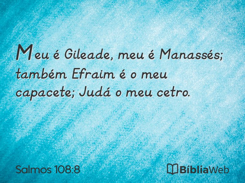 Salmos 108:8 em imagem para compartilhar