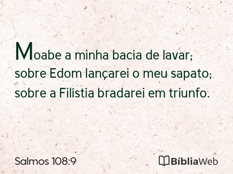 Salmos 108:9 em imagem para compartilhar