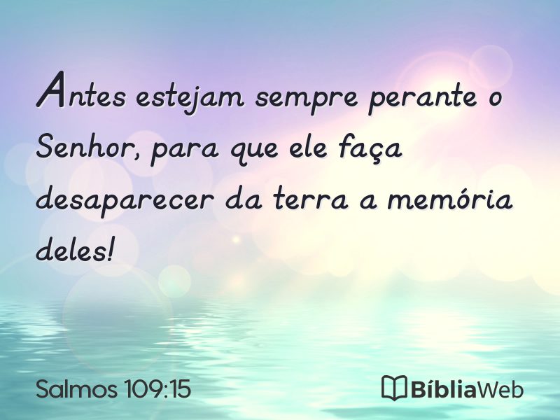 Salmos 109:15 em imagem para compartilhar