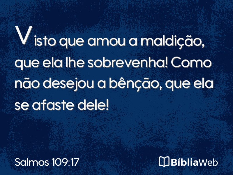 Salmos 109:17 em imagem para compartilhar
