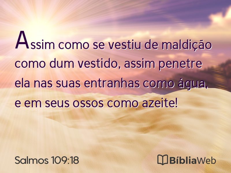 Salmos 109:18 em imagem para compartilhar