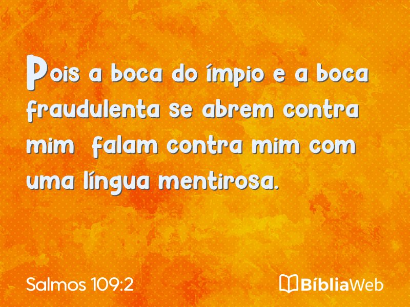 Salmos 109:2 em imagem para compartilhar