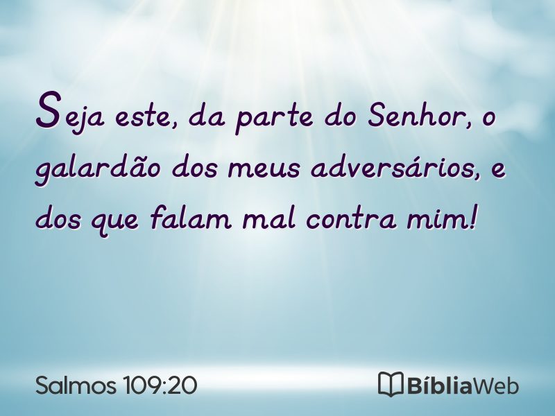 Salmos 109:20 em imagem para compartilhar