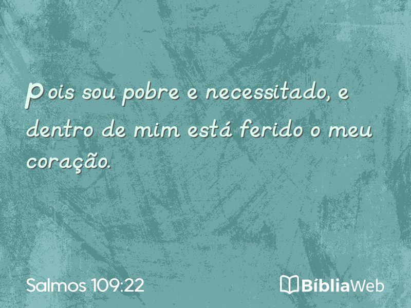 Salmos 109:22 em imagem para compartilhar