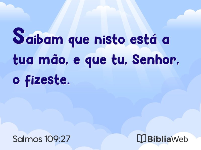 Salmos 109:27 em imagem para compartilhar